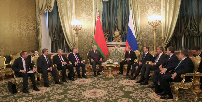 Встреча Александра Лукашенко с Президентом Российской Федерации Владимиром Путиным